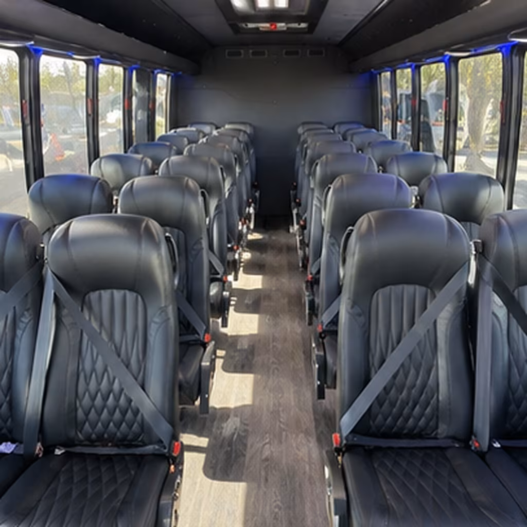 deerfield beach 25 passenger minibus inside