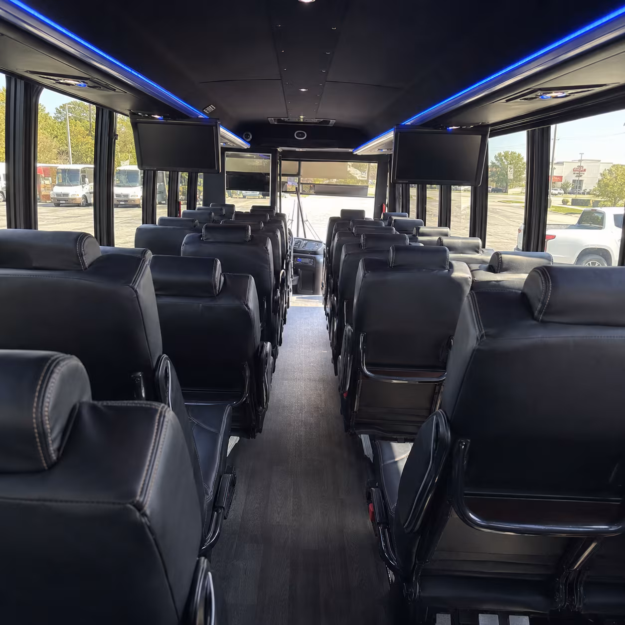 deerfield beach 28 passenger minibus inside