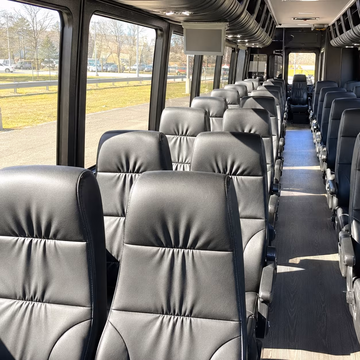 deerfield beach 28 passenger minibus interior