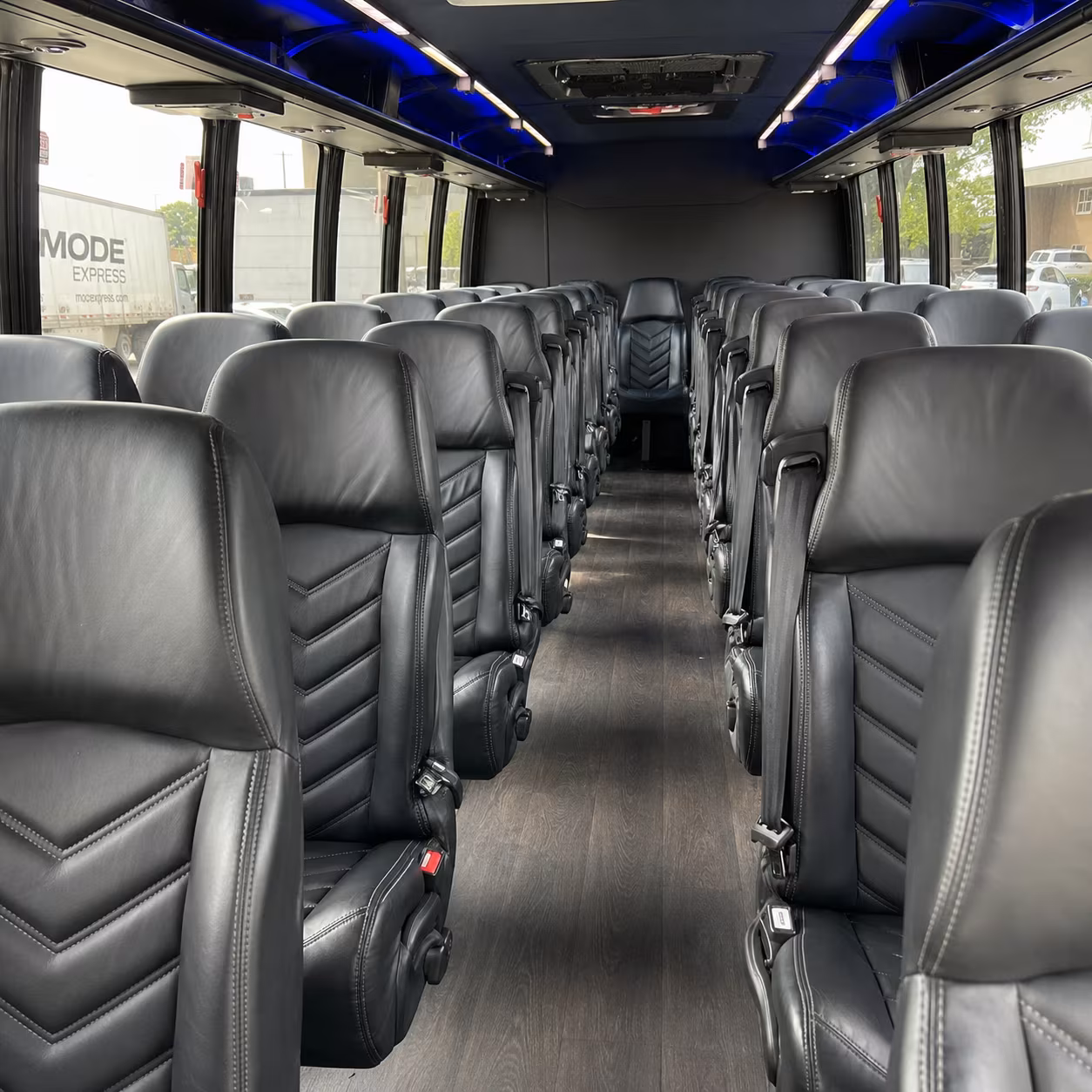deerfield beach 30 passenger minibus interior