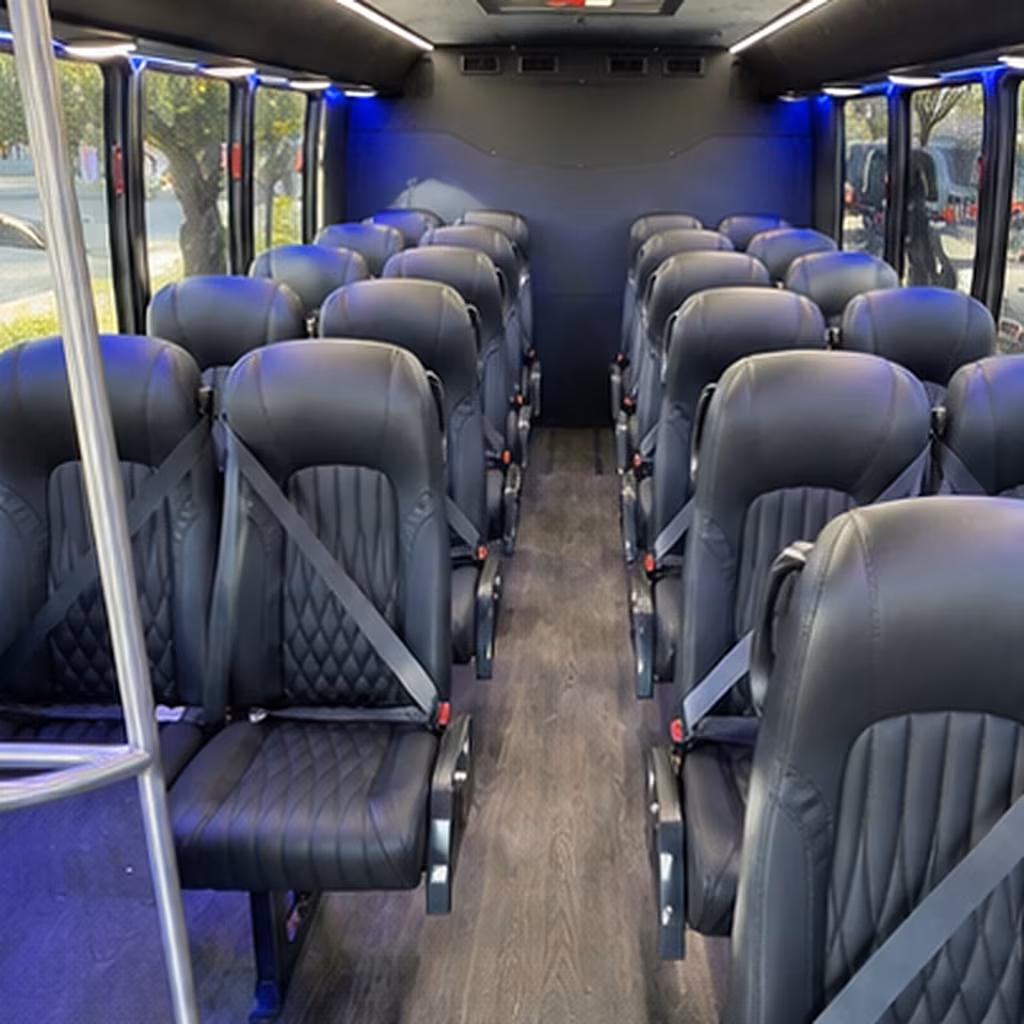 deerfield beach 35 passenger minibus interior