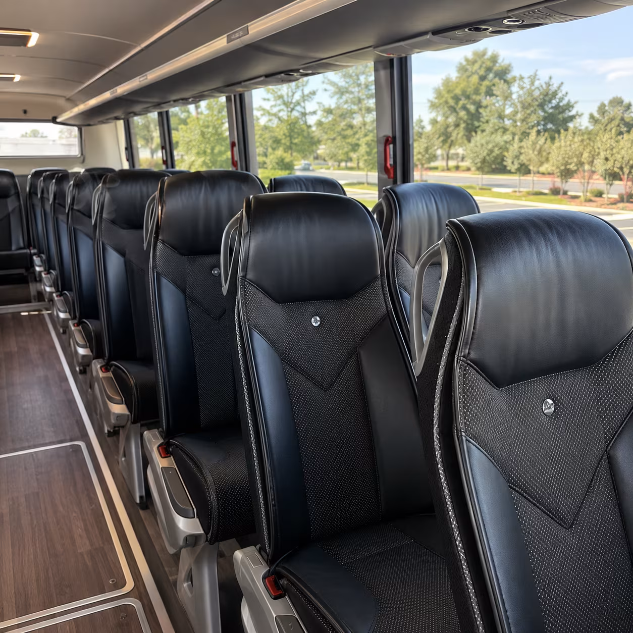 deerfield beach 45 passenger charter bus interior