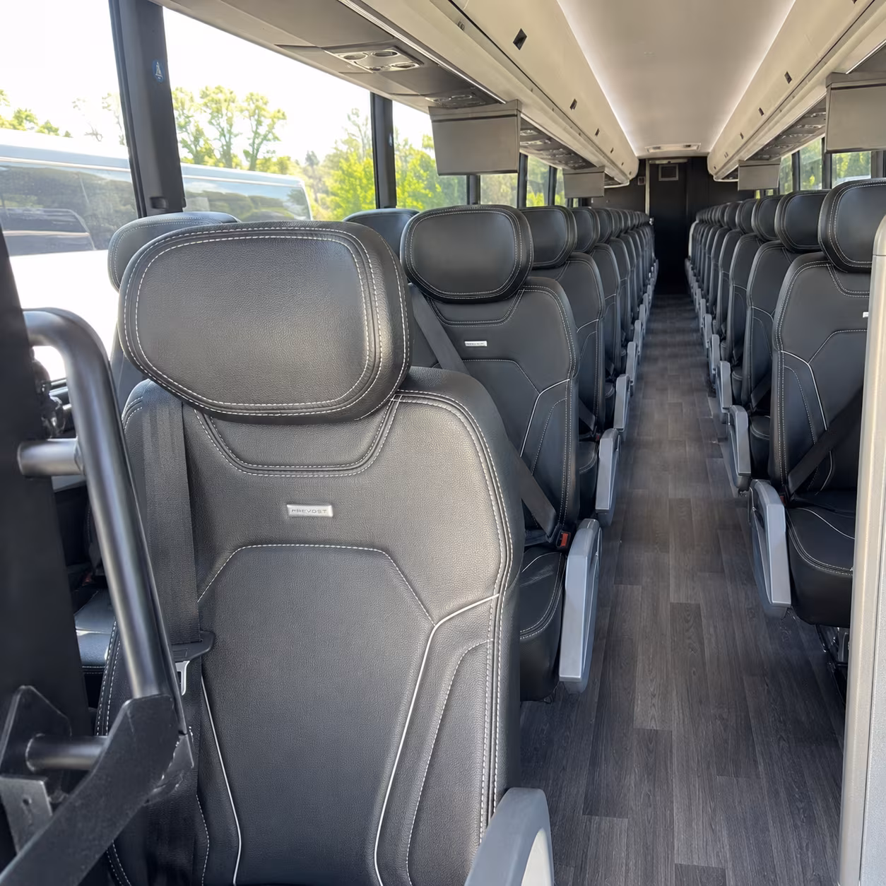 deerfield beach 47 passenger charter bus interior