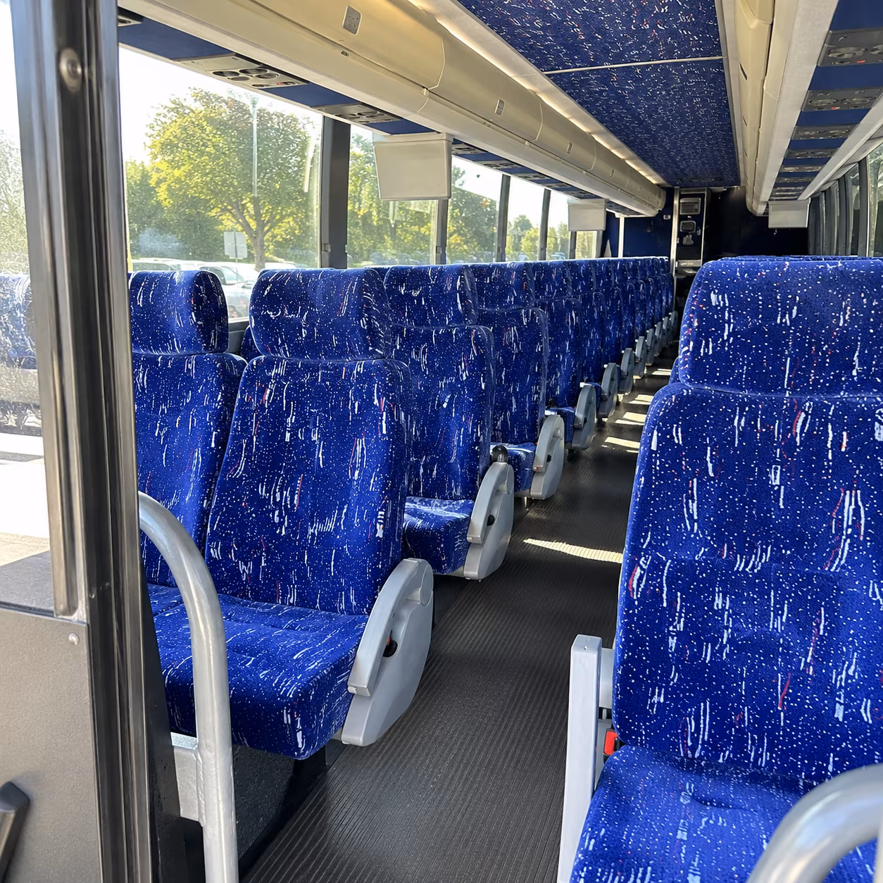 deerfield beach 50 passenger charter bus inside